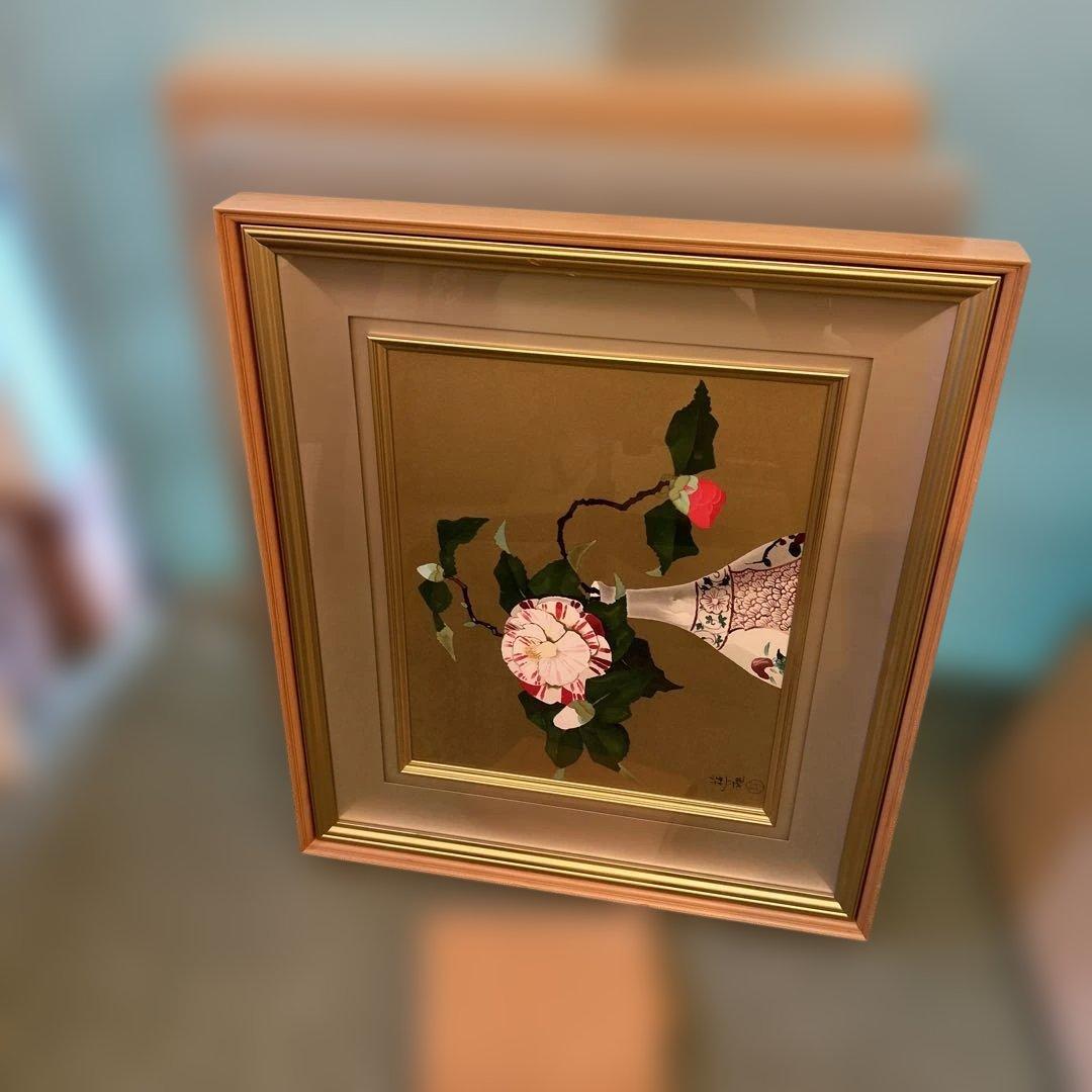 正規品）小倉遊亀リトグラフ（瓶花）滋賀県出身絵画版画