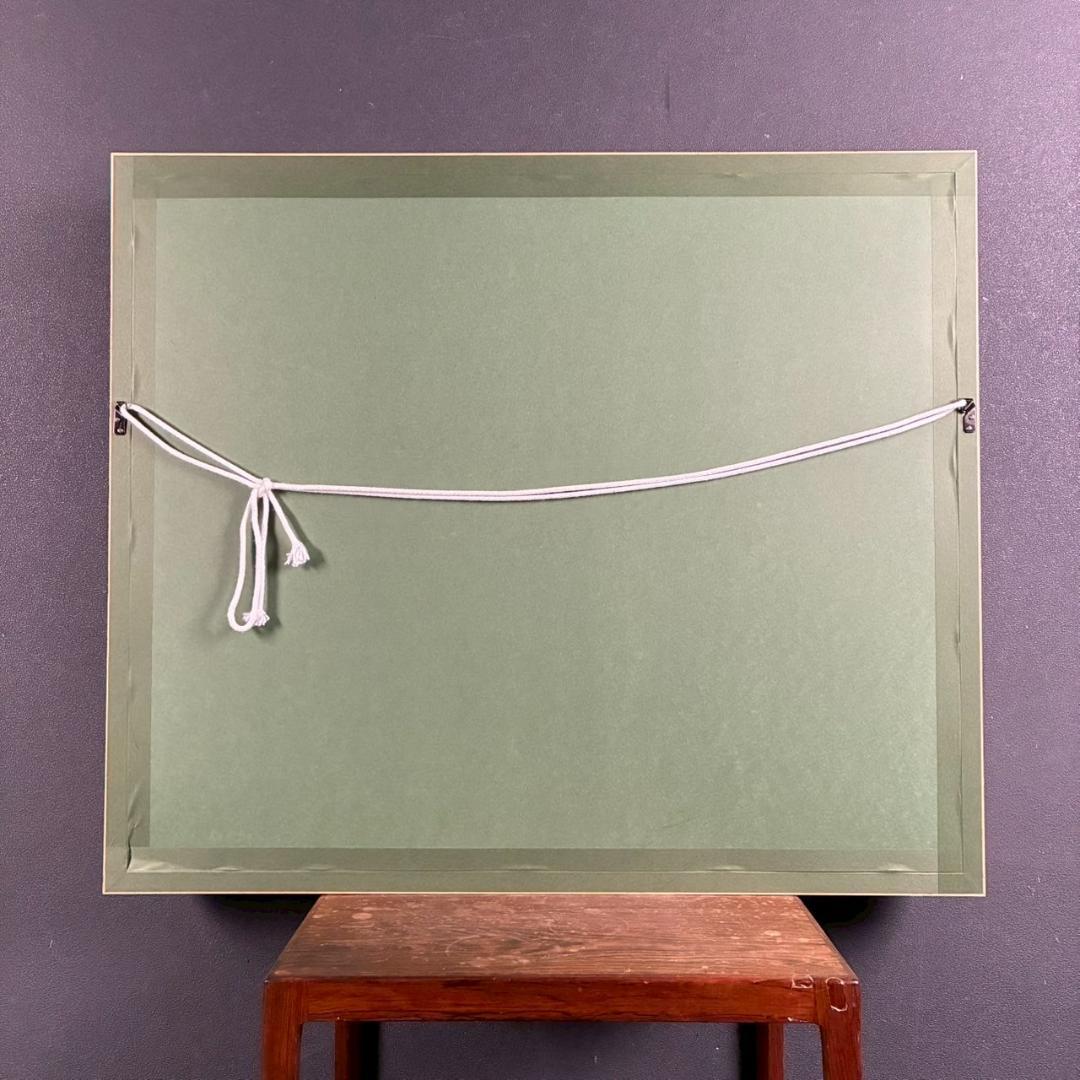 美品 上村淳之「待春」リトグラフ 直筆サイン・印章有 額縁入 上村松園