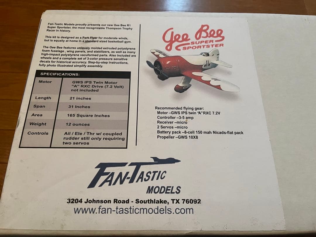 未組立て】Gee Bee R1 Super Sportster