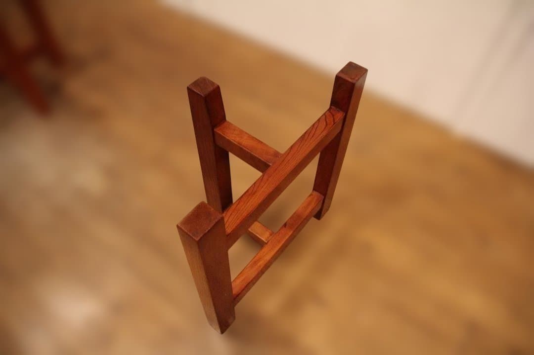 【脚のみ】ケヤキ／木製ダイニングテーブル脚