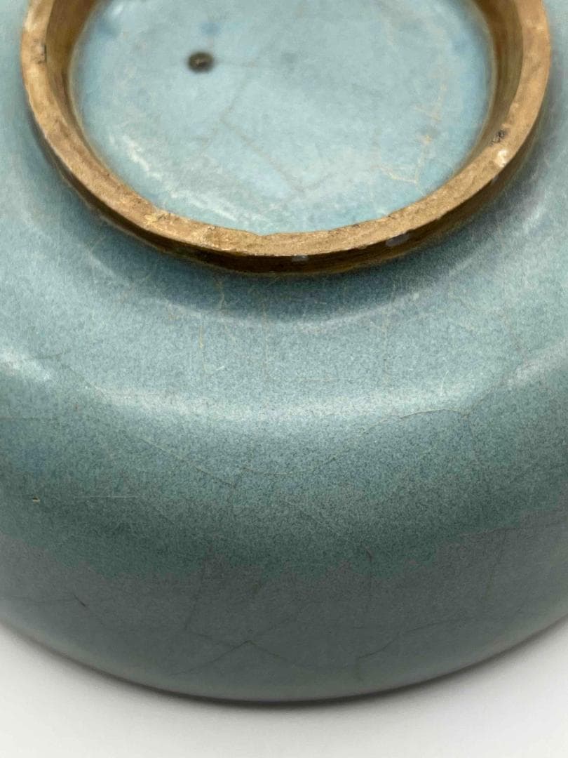 南宋時代 鈞窯 天青釉茶碗 【旧家蔵出し】 名品珍品 窯変釉(D-