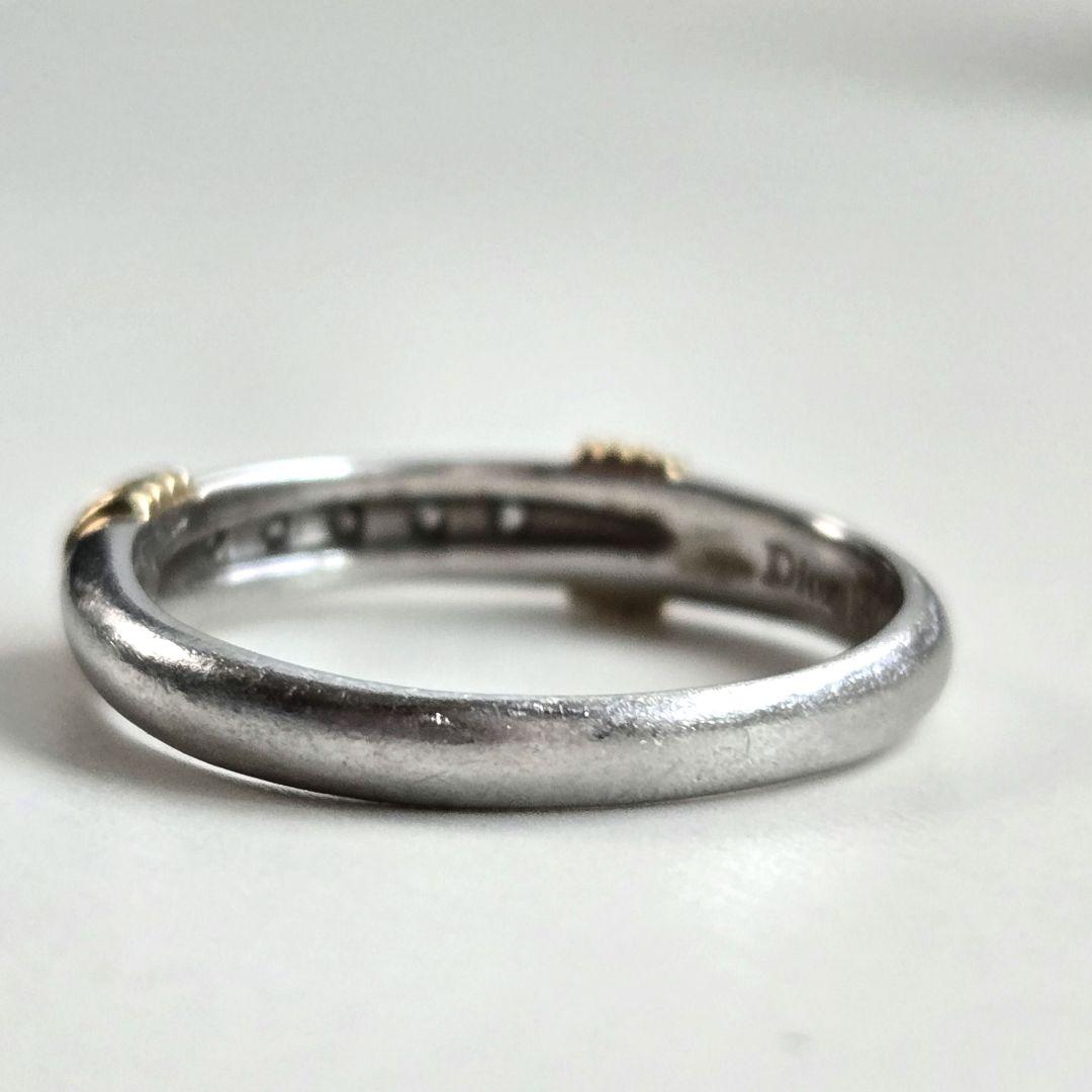 【ワケアリ★Christian Dior★pt950k18ダイヤリング】8.5号