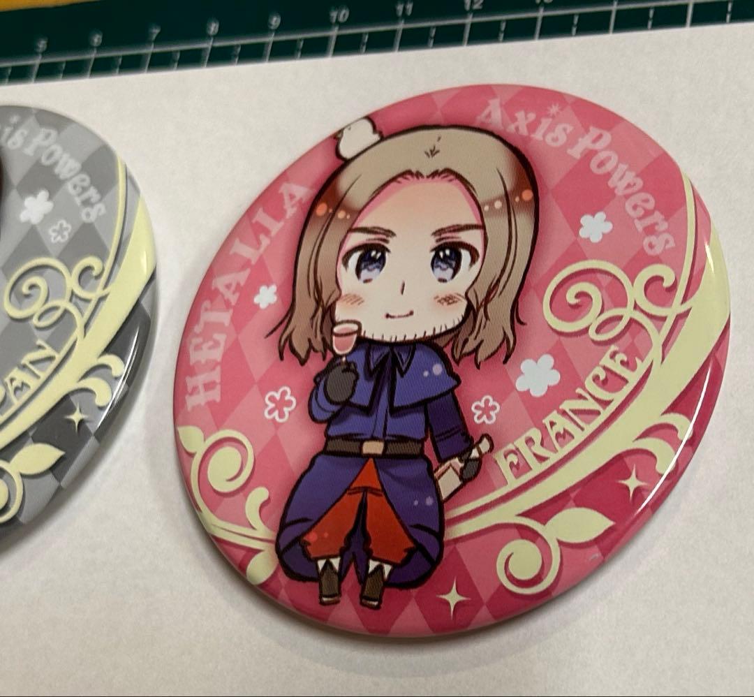 日本＆フランス 缶バッジ アニくじ ヘタリア Axis Powers第2弾 D賞