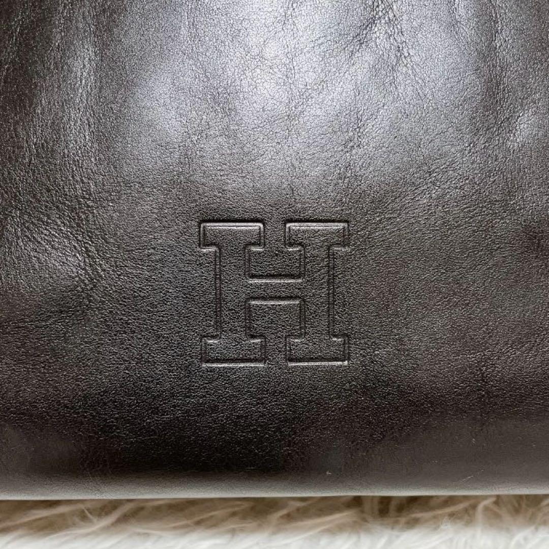 【美品】HIROFU ヒロフ ベリーナ ワンショルダーバッグ ブラック レザー