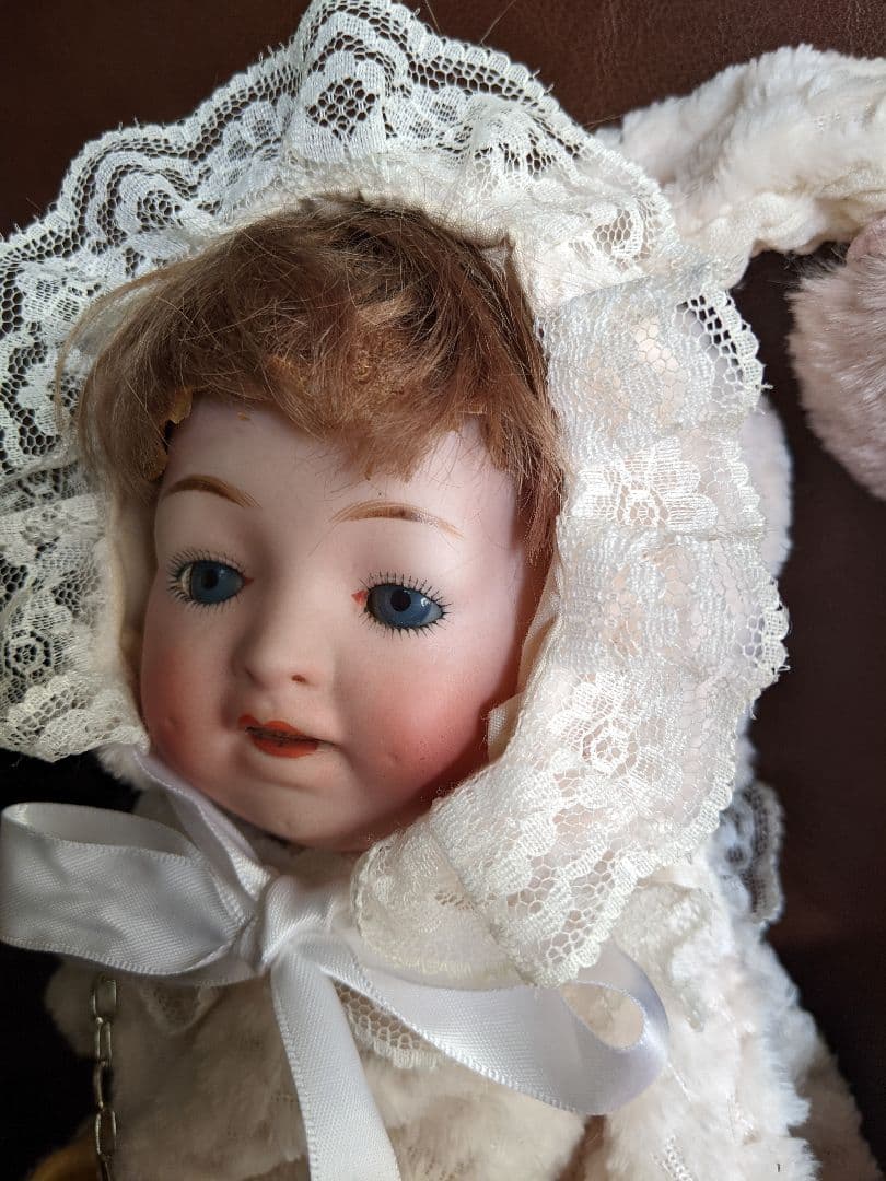 アンティーク和製ビスクドール モリムラの可愛いウサギベビーズ - メルカリ