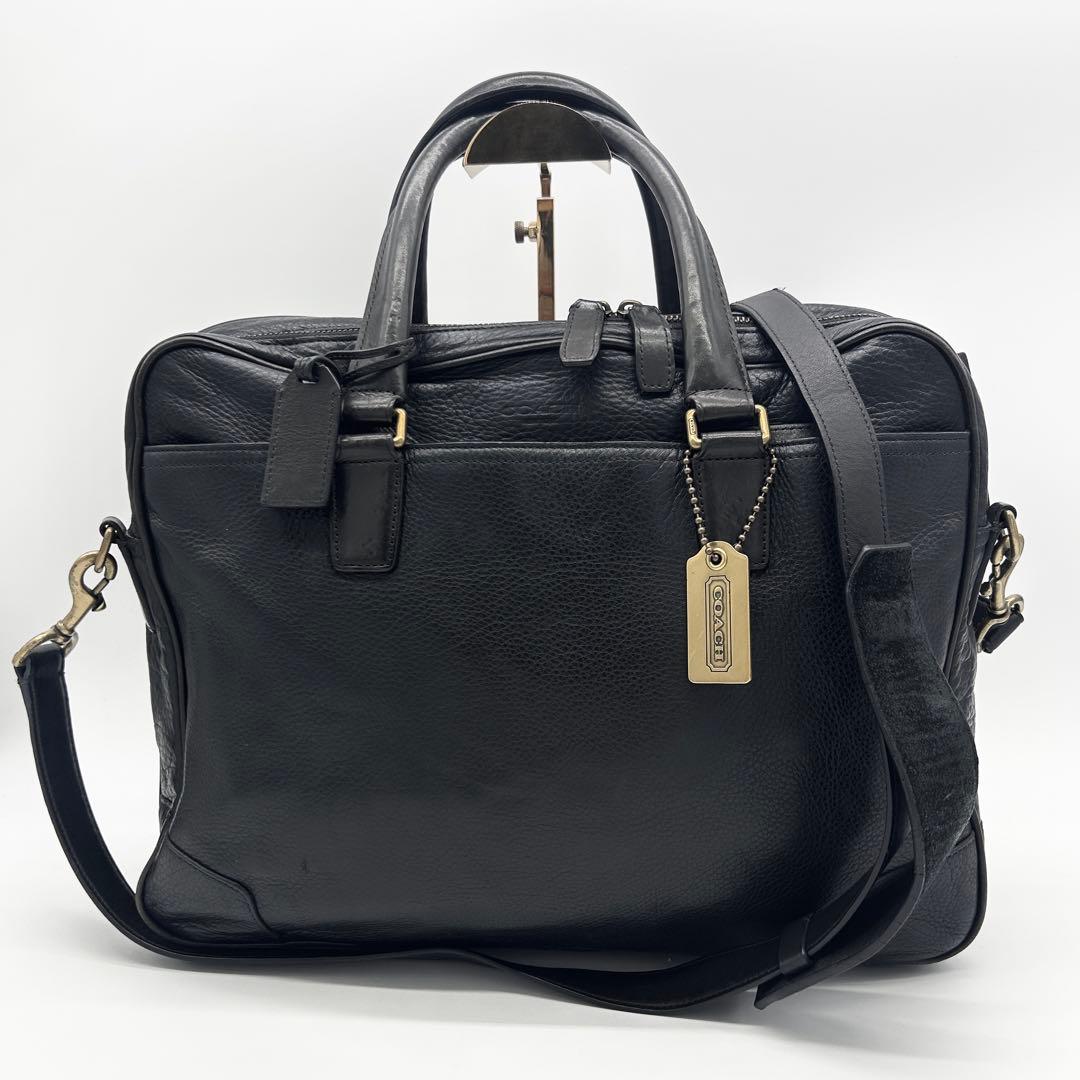 A633【美品】COACH CROSBY オールレザー ブリーフケース 2WAY