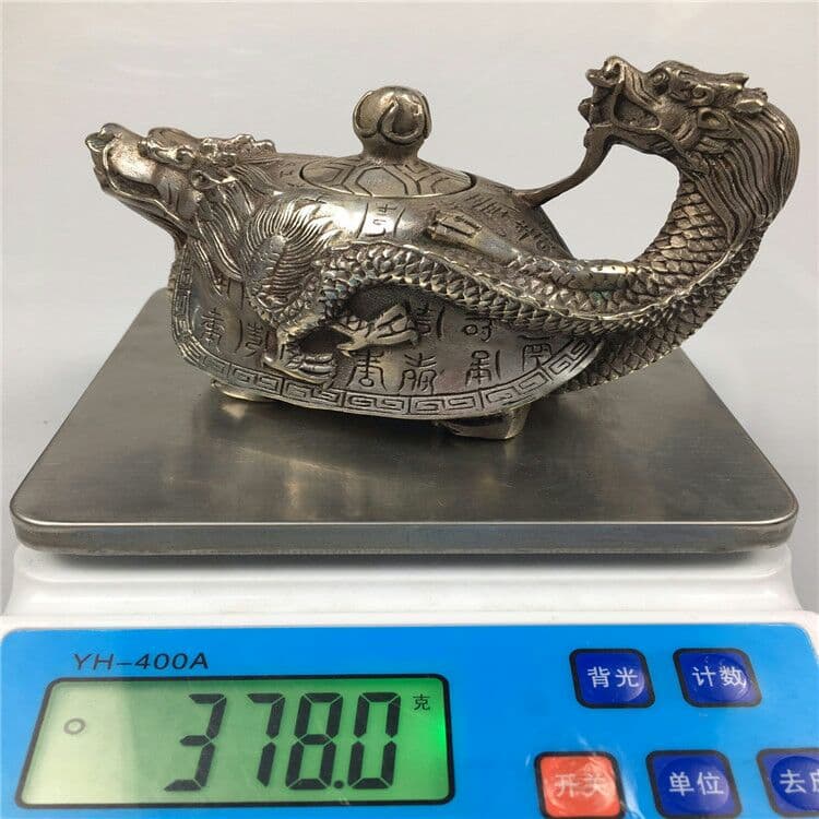 古白銅竜亀壺銅急須アクセサリー置物