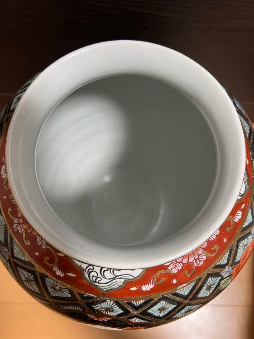 高級日本製 大きい 有田焼 視行窯 大花瓶 龍と鳳凰