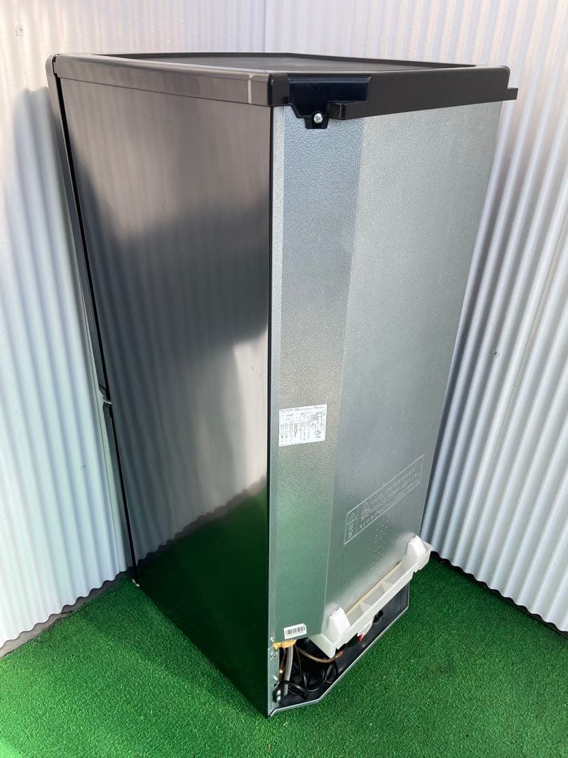 953 ユーイング おしゃれブラック2ドア冷蔵庫 右開き 一人暮らし 単身