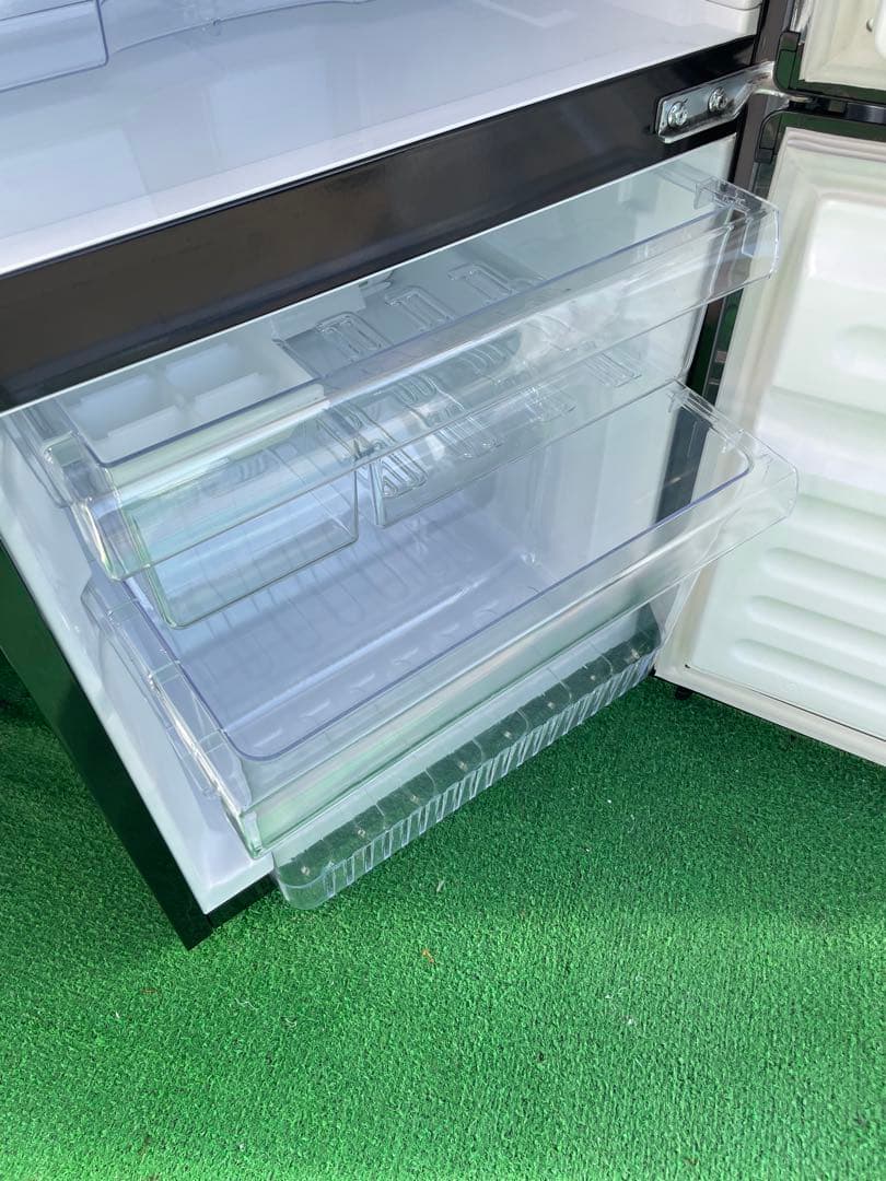 953 ユーイング おしゃれブラック2ドア冷蔵庫 右開き 一人暮らし 単身