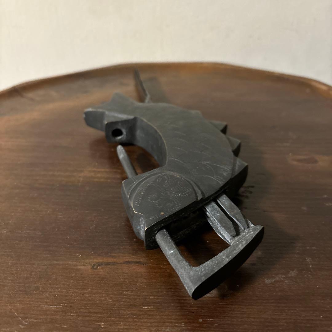 李朝 朝鮮王朝 魚型錠前 鍵 アンティーク 古道具 骨董 古美術 韓国骨董