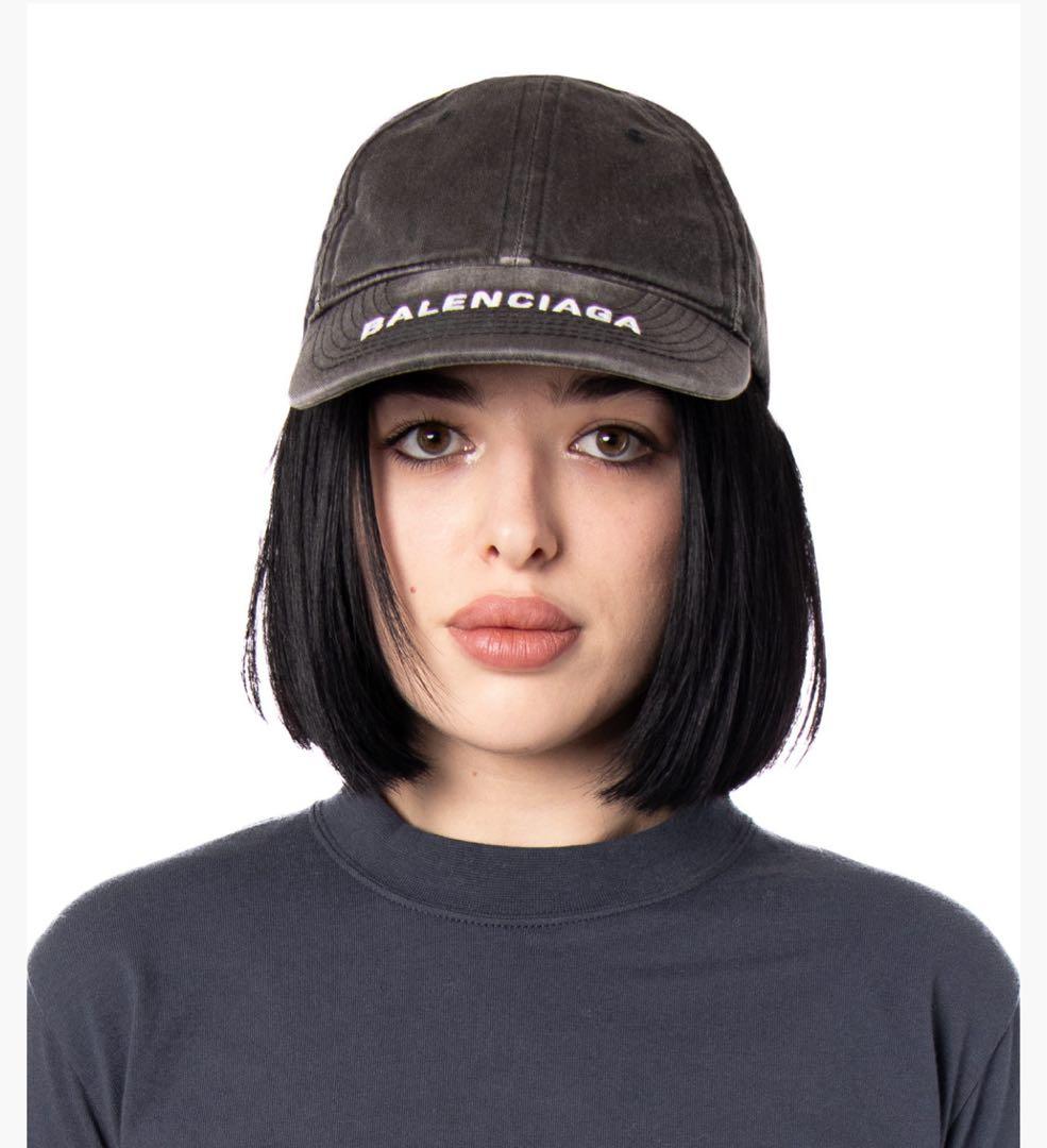 バレンシアガ Washed Denim Logo Baseball Cap