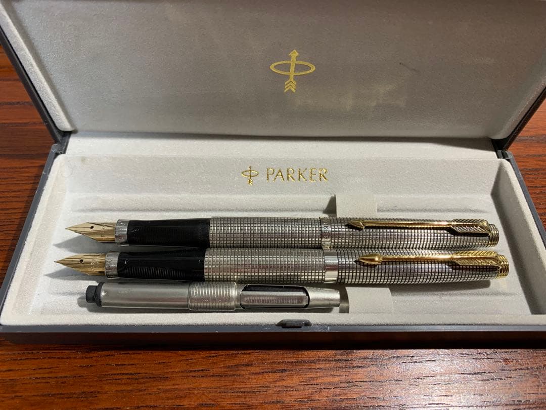 パーカー75シズレ 万年筆　スターリングシルバー純銀軸 初期・中期セット 父の宝物 パーカー75シズレ スターリングシルバー｜J