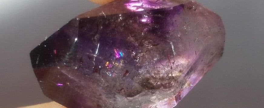 セール　古代の水入り アメジスト 水入り アメジスト ダブルポイント[t482-2275]