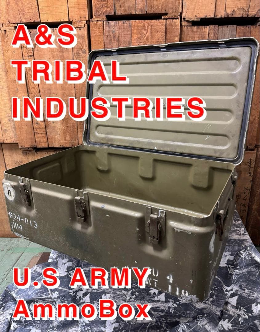 レアお宝品！Vintag！ミリタリー コンテナ 米軍 USA 弾薬庫　収納箱②