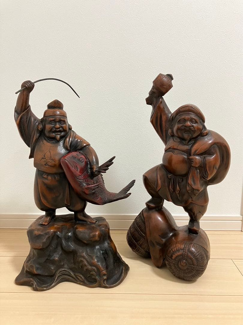 七福神 恵比寿様 大黒天様 商売繁盛 開運 風水 縁起物 骨董品 置物