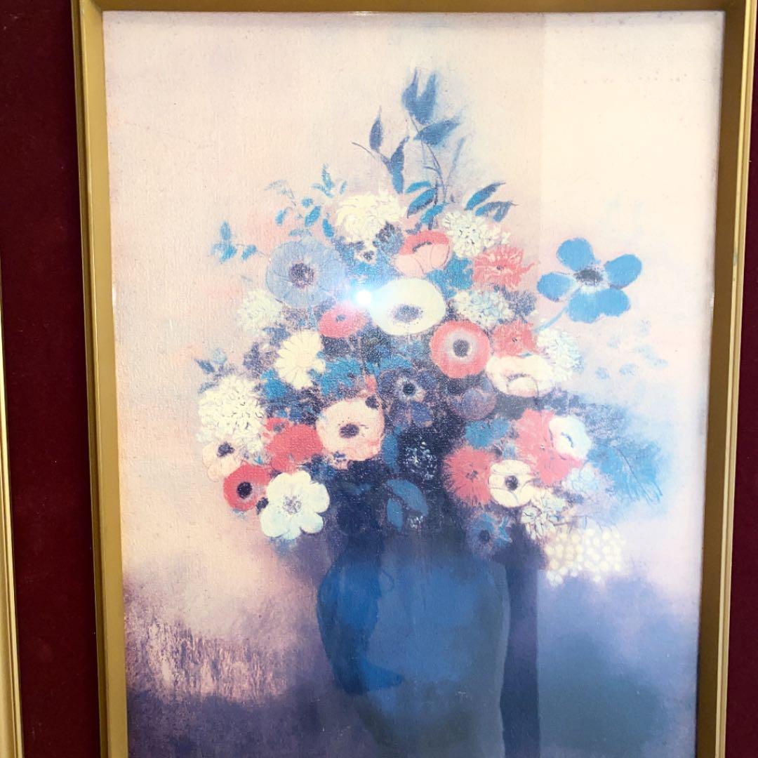 インテリア絵画　ルドン「花瓶の花」高級複製画