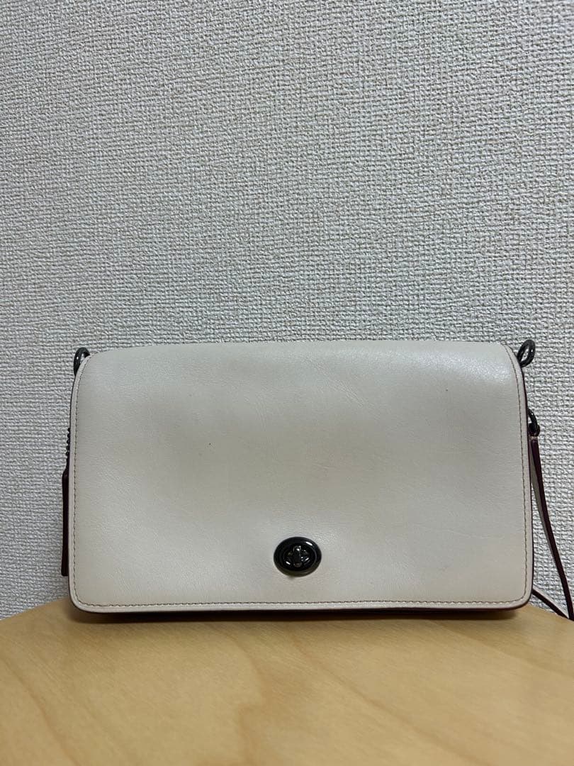 美品　COACH コーチ　ショルダーバッグ　希少カラー　レザー　巾着付き