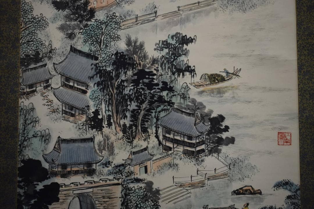 不詳/作者不詳/古寒山寺図/大幅/布袋屋掛軸HF-705