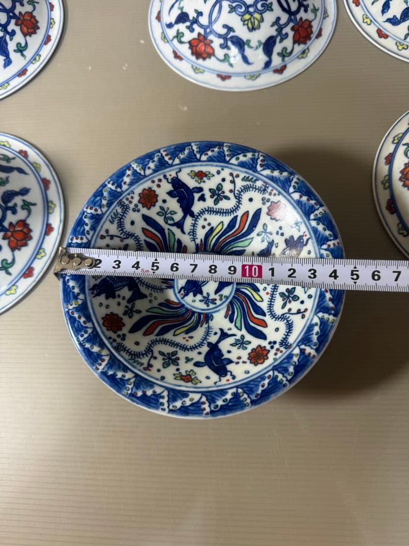 2368 中国骨董 大明萬暦年製銘4客 大明嘉靖年製銘2