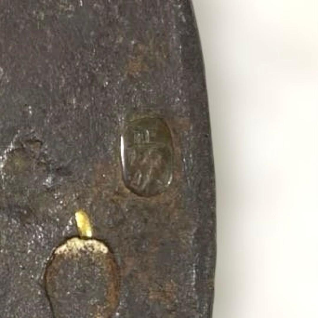 B-61 鍔　三名合作　在銘　武具　刀装具　日本　骨董品　時代物　美術品　工芸品