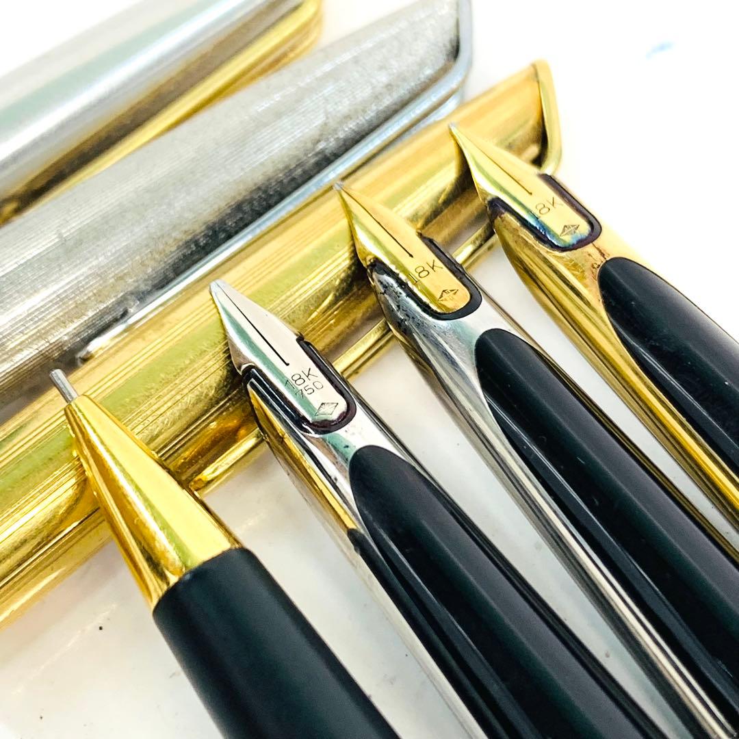 Plaque or G 18金 ジャンク】WATERMAN ウォーターマン C/F 万年筆