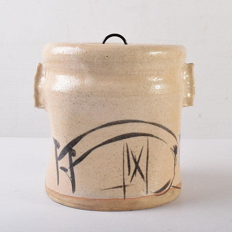 茶道具 人間国宝 荒川豊蔵作 志野焼 古志野 水差 共箱 M R8690H 水