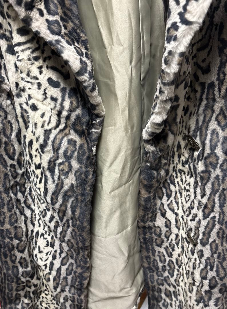 【鑑定証付】EMBA レオパード 毛皮コート ファーコート