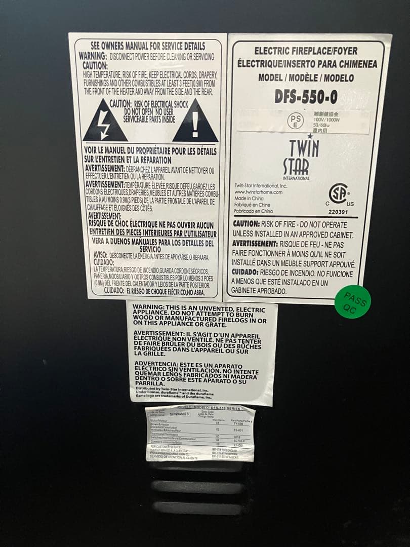 電気暖炉 / 暖炉型電気ヒーター / Duraflame デュラフレイム 配送可能