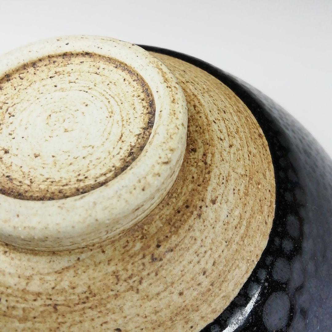 T292 茶碗 『油滴天目茶碗』『猪俣健 作』 共箱 抹茶碗 茶道具