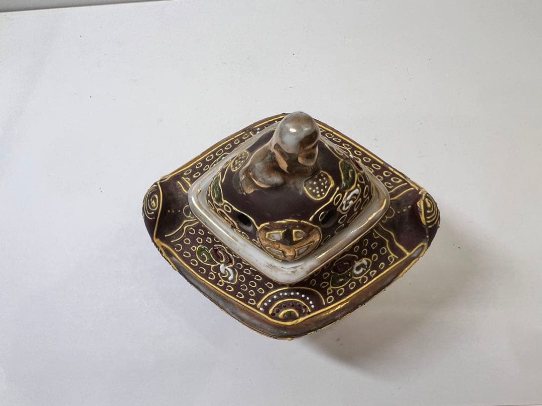 時代物　九谷焼　香炉　アンティーク　早い者勝ち