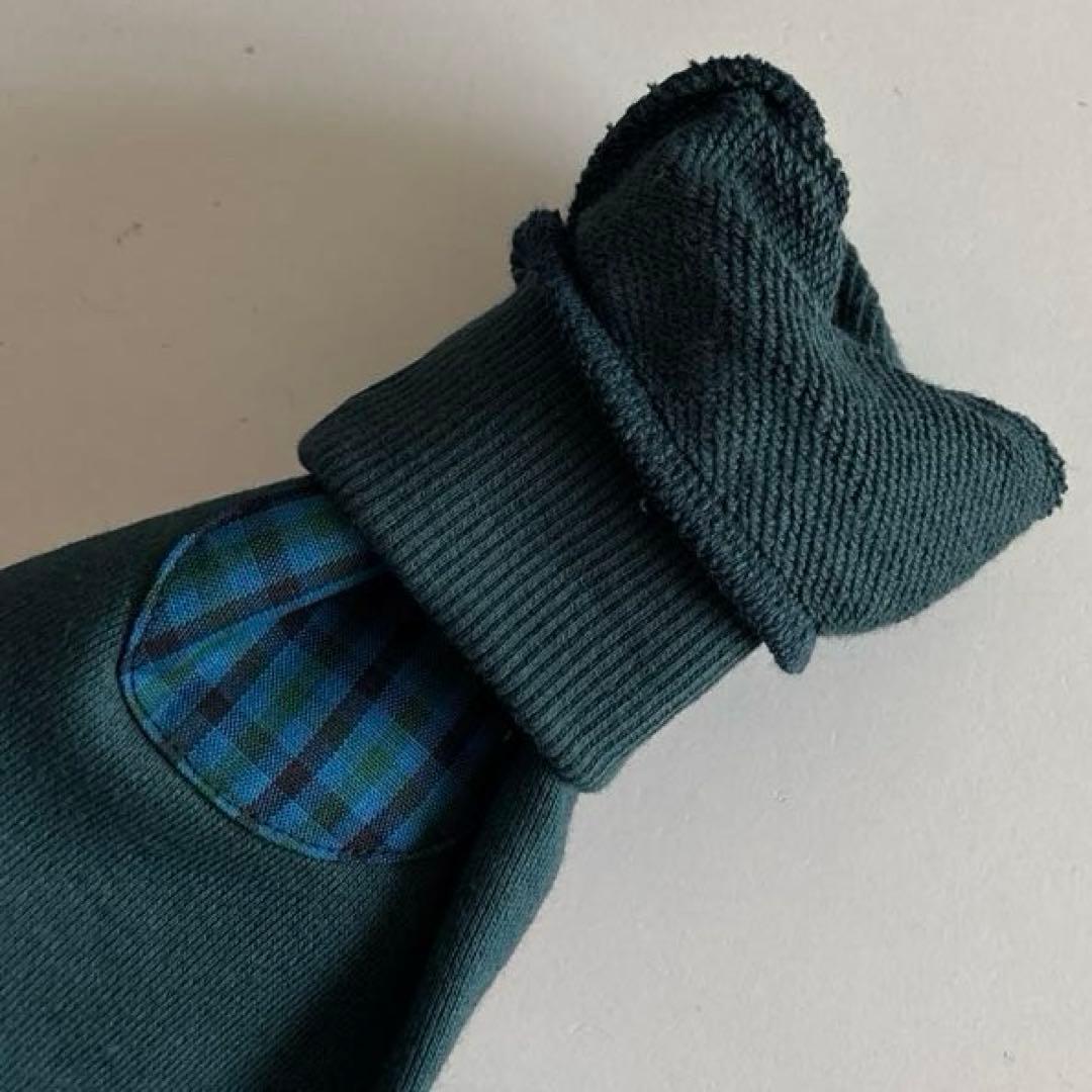 ファミリア　長袖　トレーナー　ファミちゃん　兵隊　肘　チェック　男の子　秋　冬