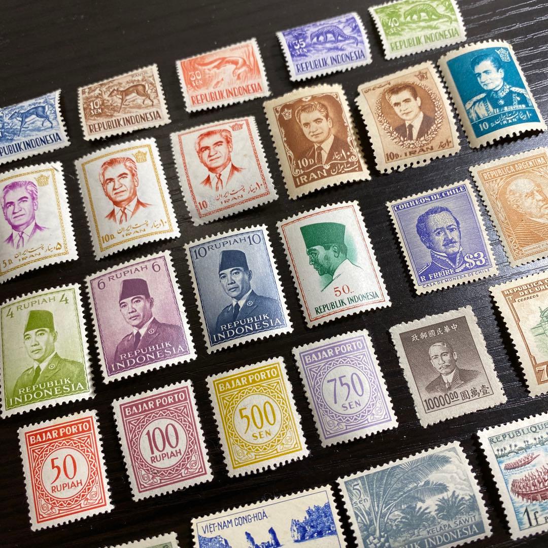 外国切手USEd昭和もの他コレクション100枚レア系d33