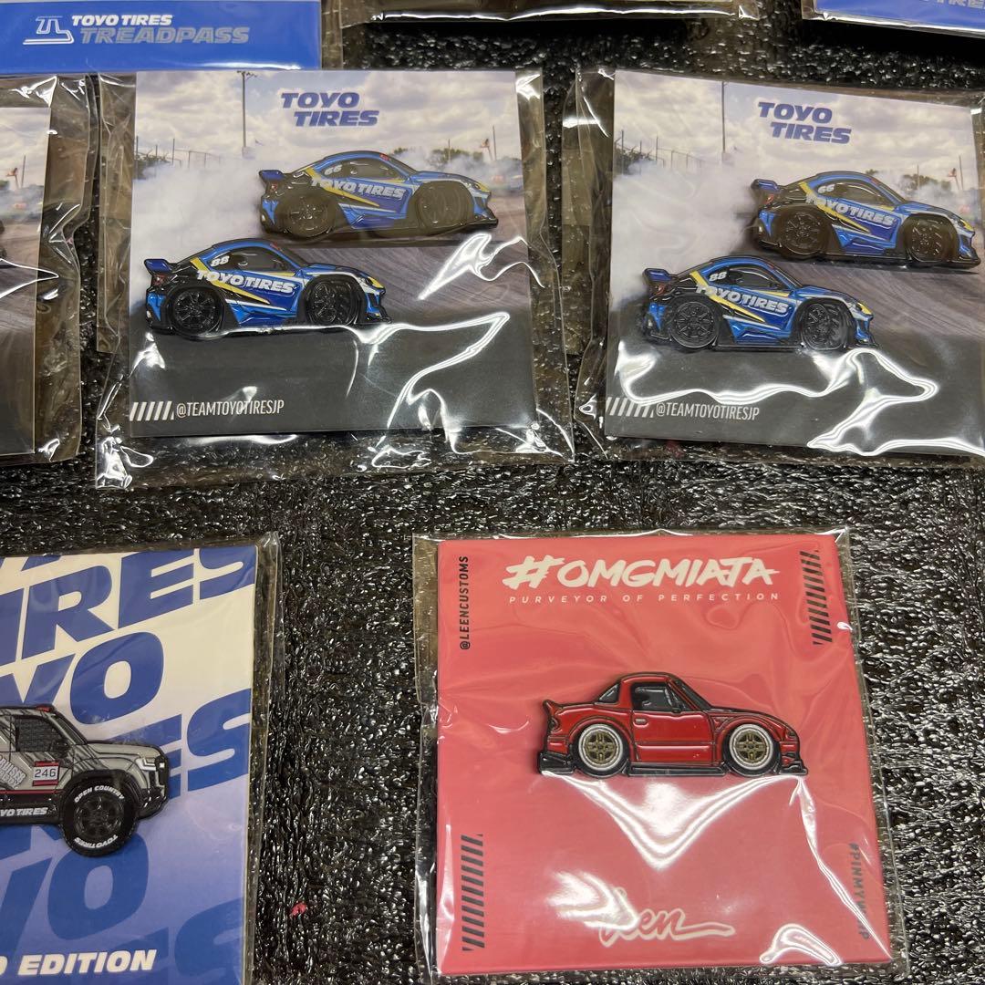 非売品トーヨータイヤピンバッジ 17個☆限定版ラスベガスSEMA show