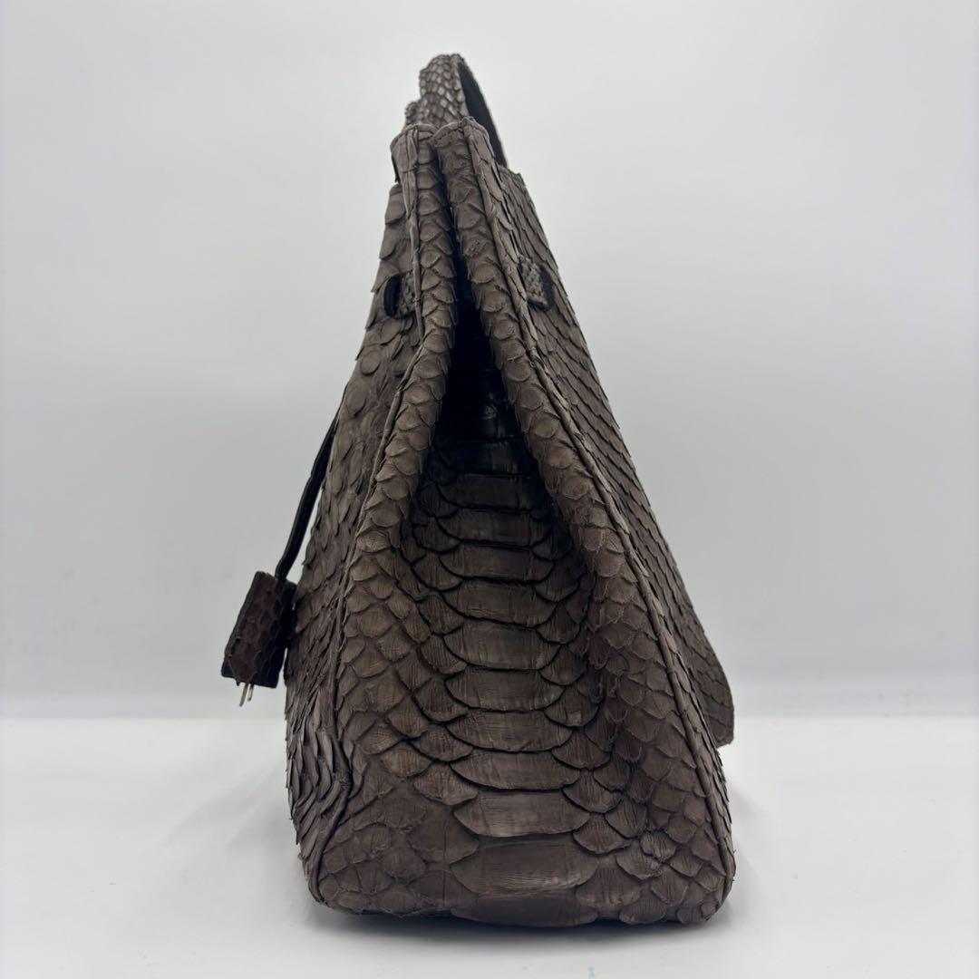 【美品】SUN REMY サンレミー パイソンレザー 錠付き ハンドバッグ