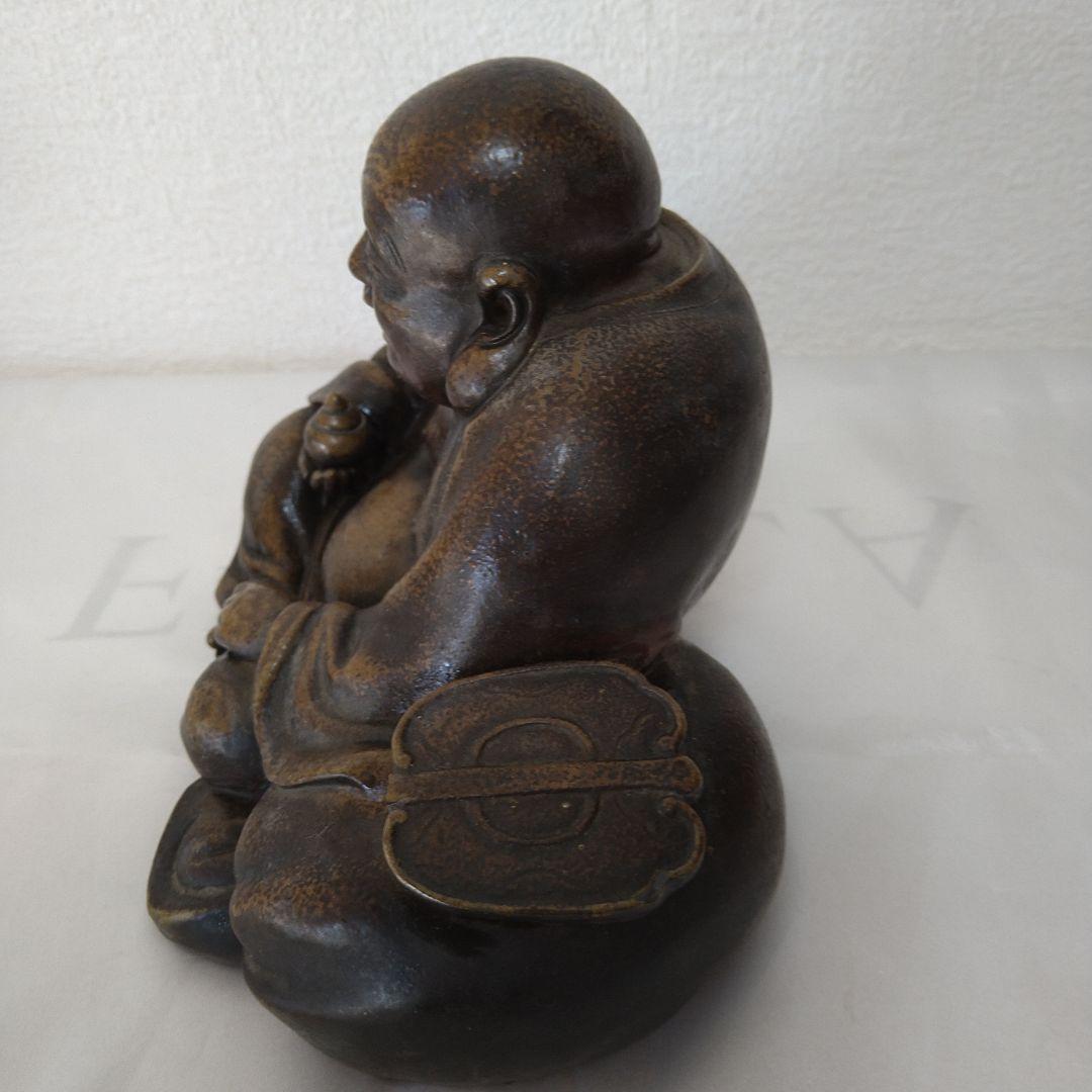 古備前 七福神 座布袋尊 置物 備前焼 骨董 布袋様縁起物 - メルカリ