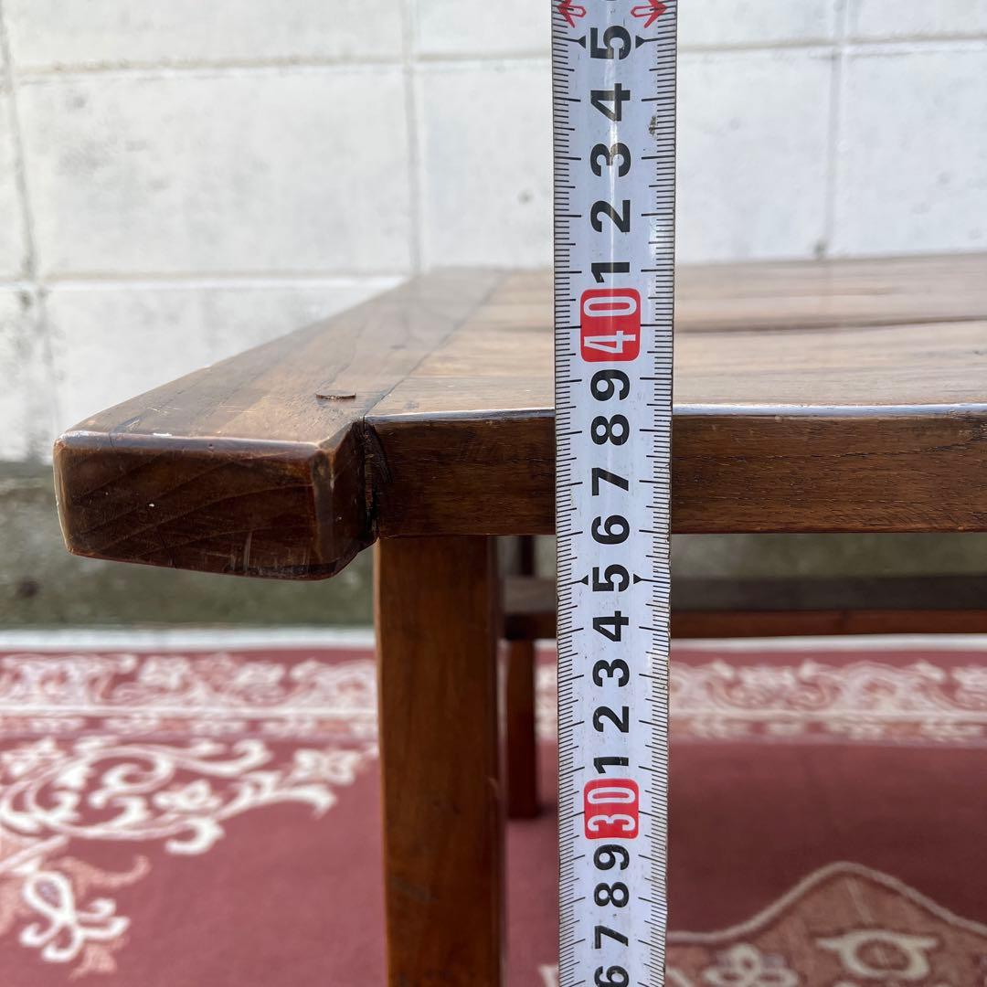 古家具ビンテージ品◾️チーク材 木製無垢材 コーヒーテーブル サイド