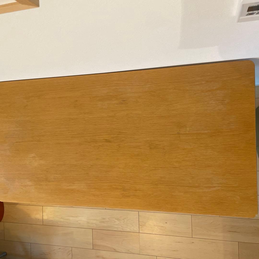 ディノス　移動がしやすいキャスター付き昇降テーブル　ナチュラル