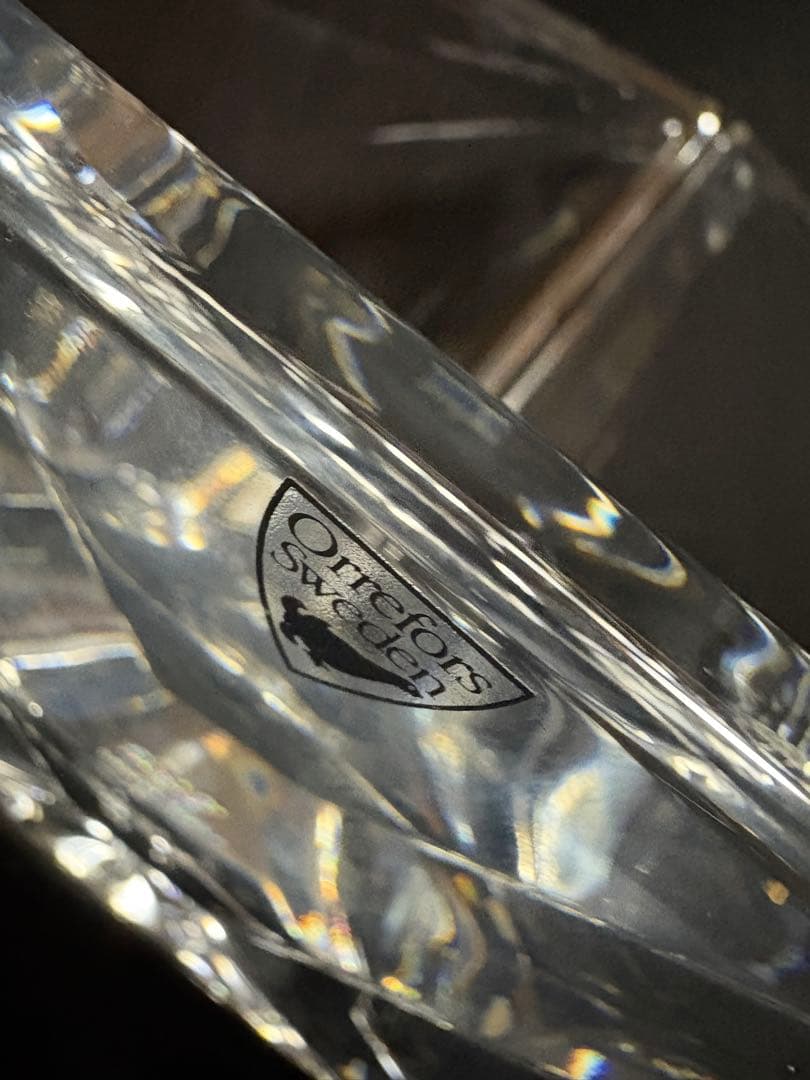 希少】Orrefors オレフォス SKF 100周年記念 クリスタルオブジェ