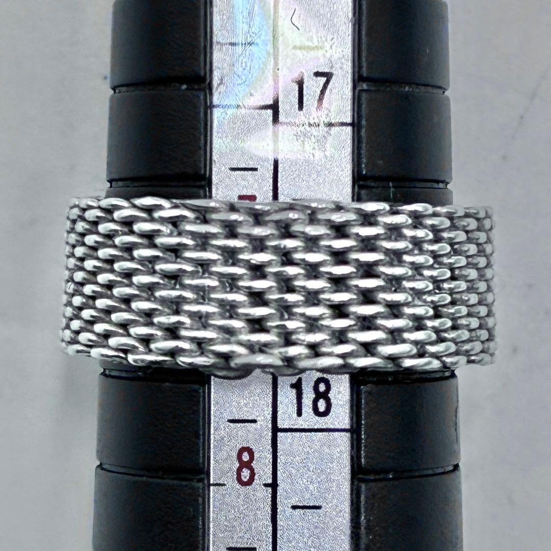 【美品】ティファニー 15号 サマセット ハート メッシュリング シルバー