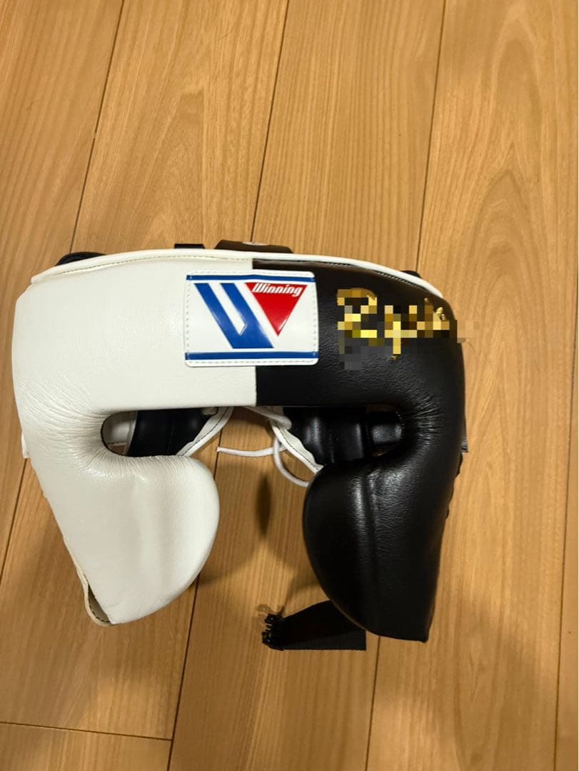 Winning ヘッドギア ホワイト/ブラック ウイニング(WINNING) ボクシング ヘッドギア フェイスガードタイプ
