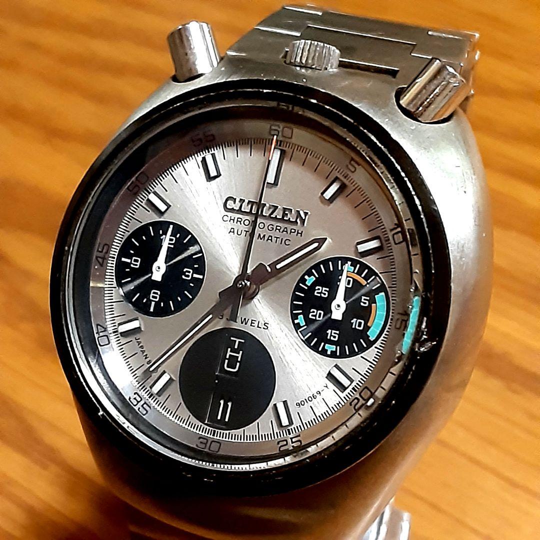 シチズン　ツノクロノ　ミッキー　デイデイト　ATメンズ腕時計　稼働品