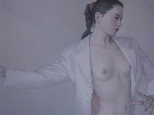 高塚省吾、【ひとり舞い】、希少な額装用画集より、新品額装付、状態良好