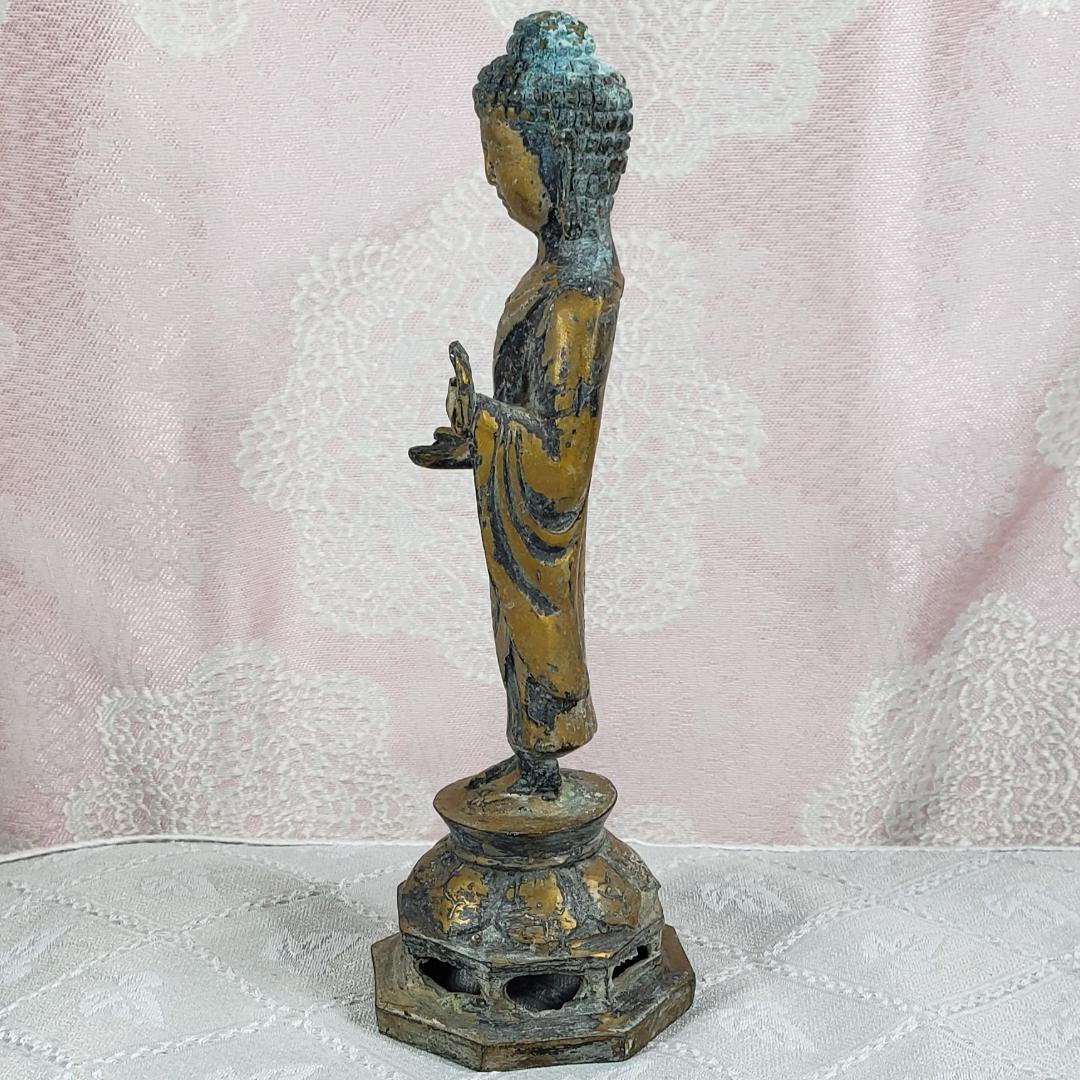 ◇新羅仏 金銅如来立像 仏像◇検）天平仏 飛鳥仏 高麗仏 百済