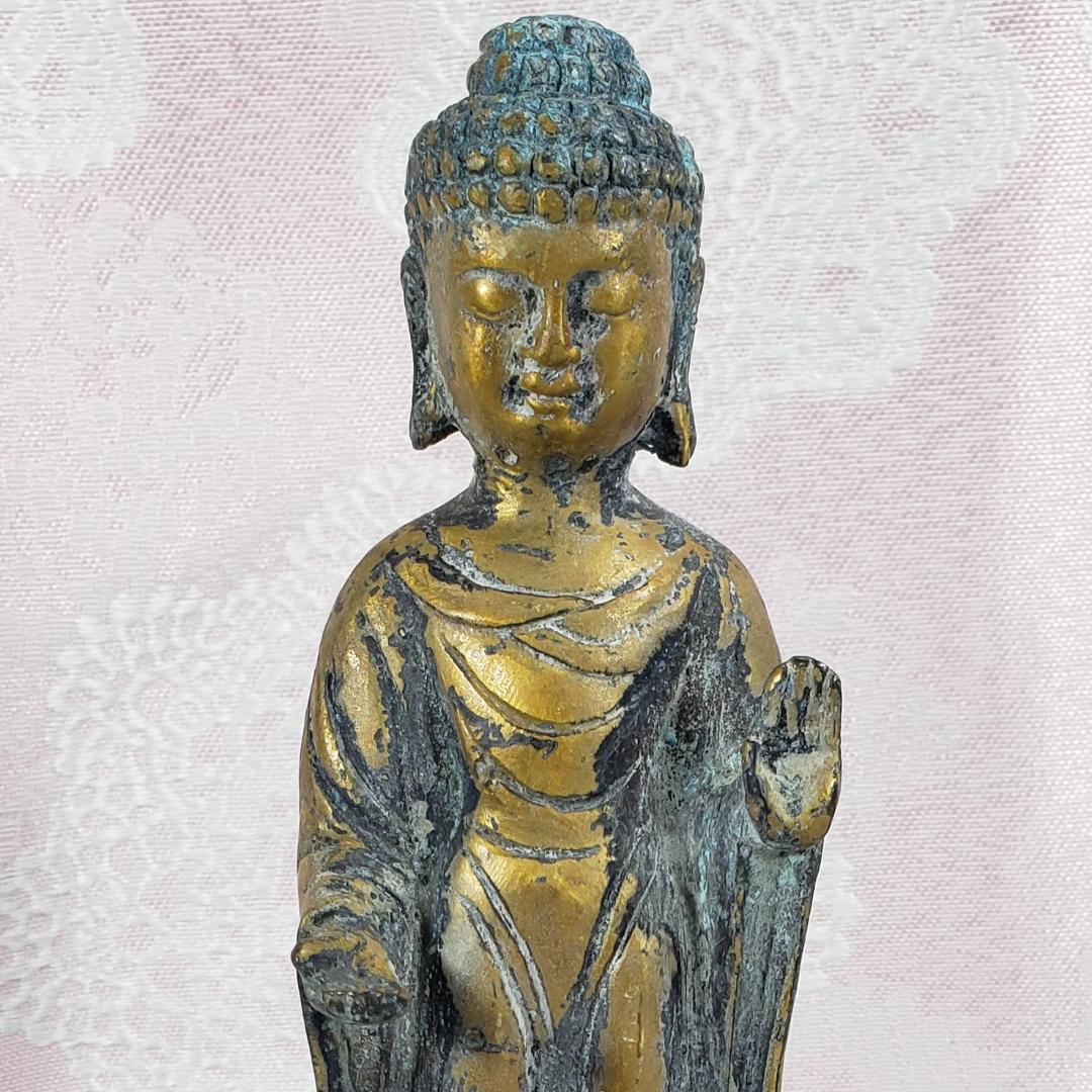 ◇新羅仏 金銅如来立像 仏像◇検）天平仏 飛鳥仏 高麗仏 百済