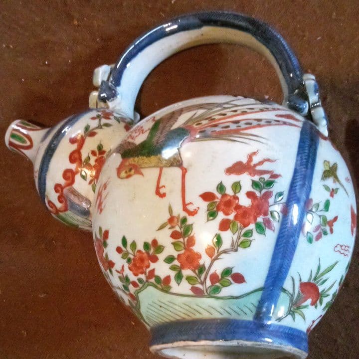 中国陶磁器　万歴赤絵　水注