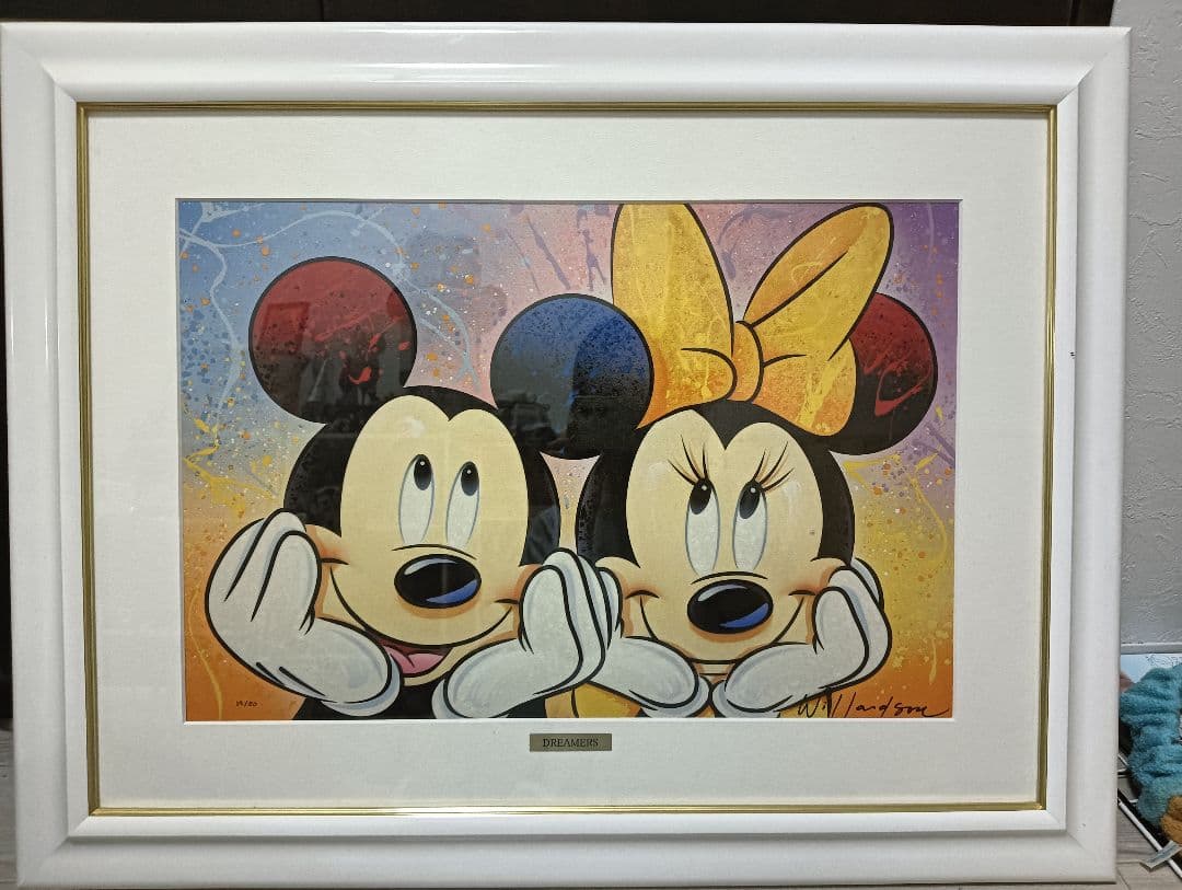DREAMERS（ミッキー、ミニー絵画）　ディズニー絵画 ラッセン ディズニー ポスター「ミッキー ミニー/シーサイド ロマンス