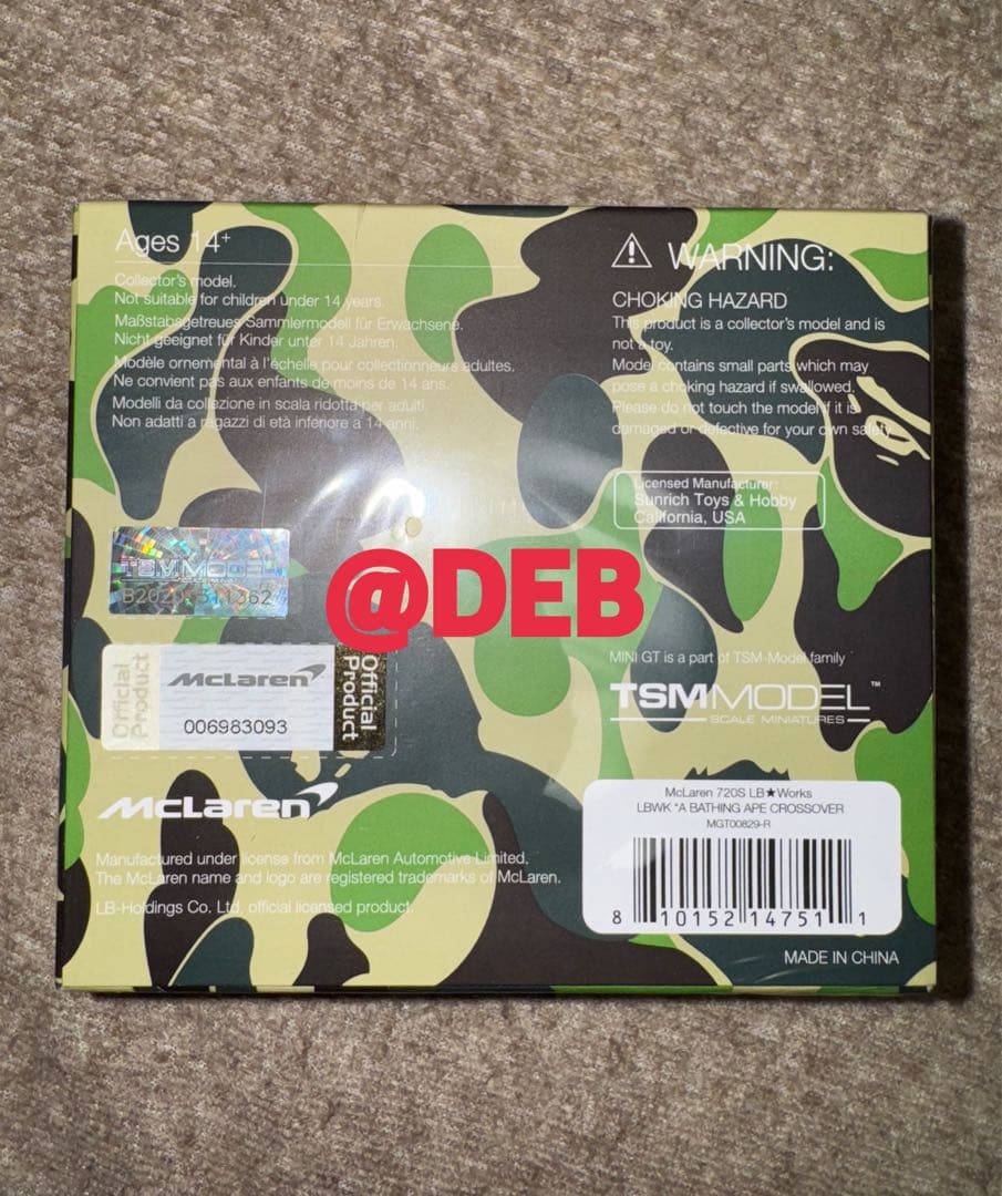 ミニカー BAPE MINI GT LBWK ABC CAMO MCLARREN 720S