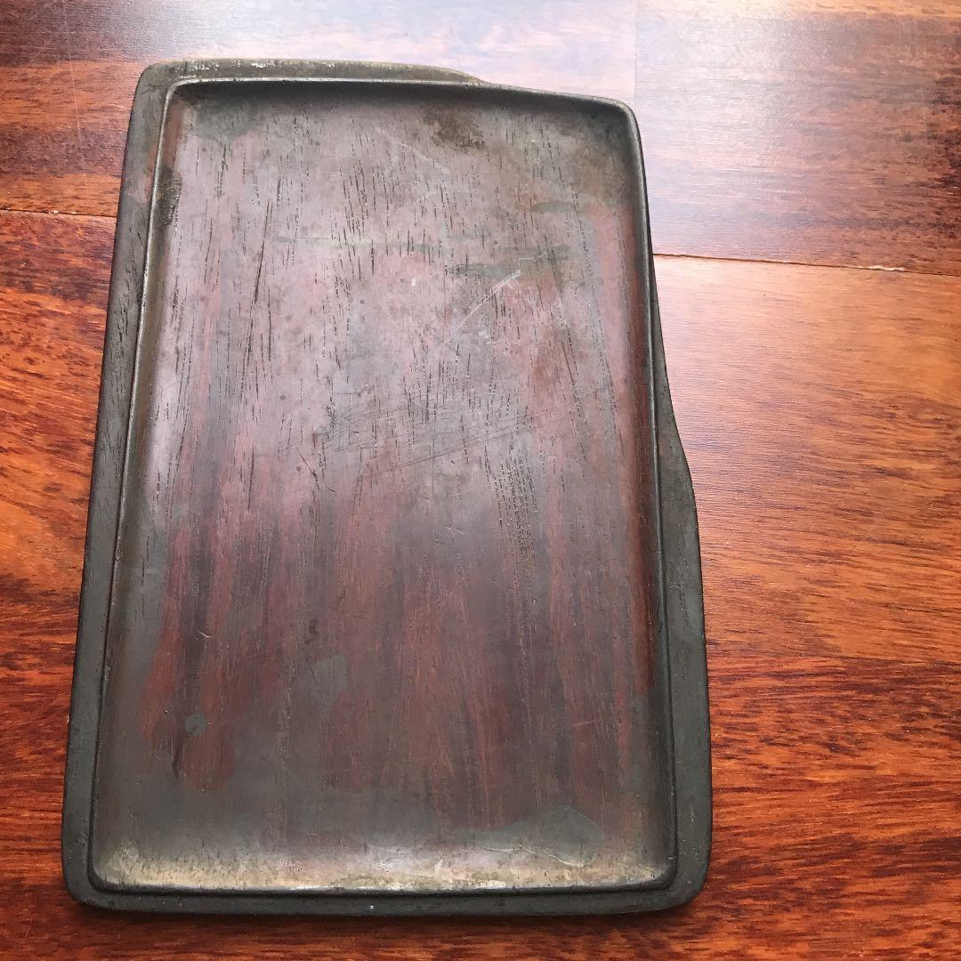 唐木蓋つき、古い硯