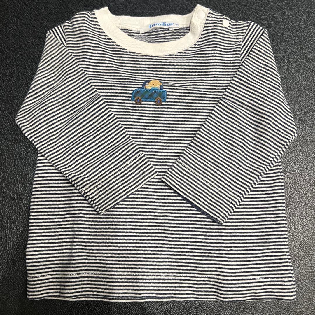 familiar ストライプ 長袖Tシャツ 80cm